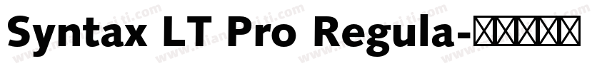 Syntax LT Pro Regula字体转换